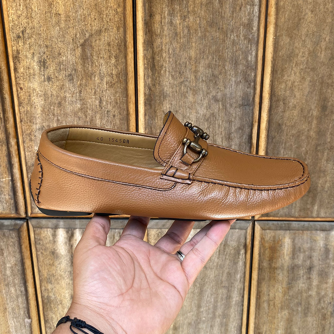 717 MS MOCASSIN CUIR BLEU