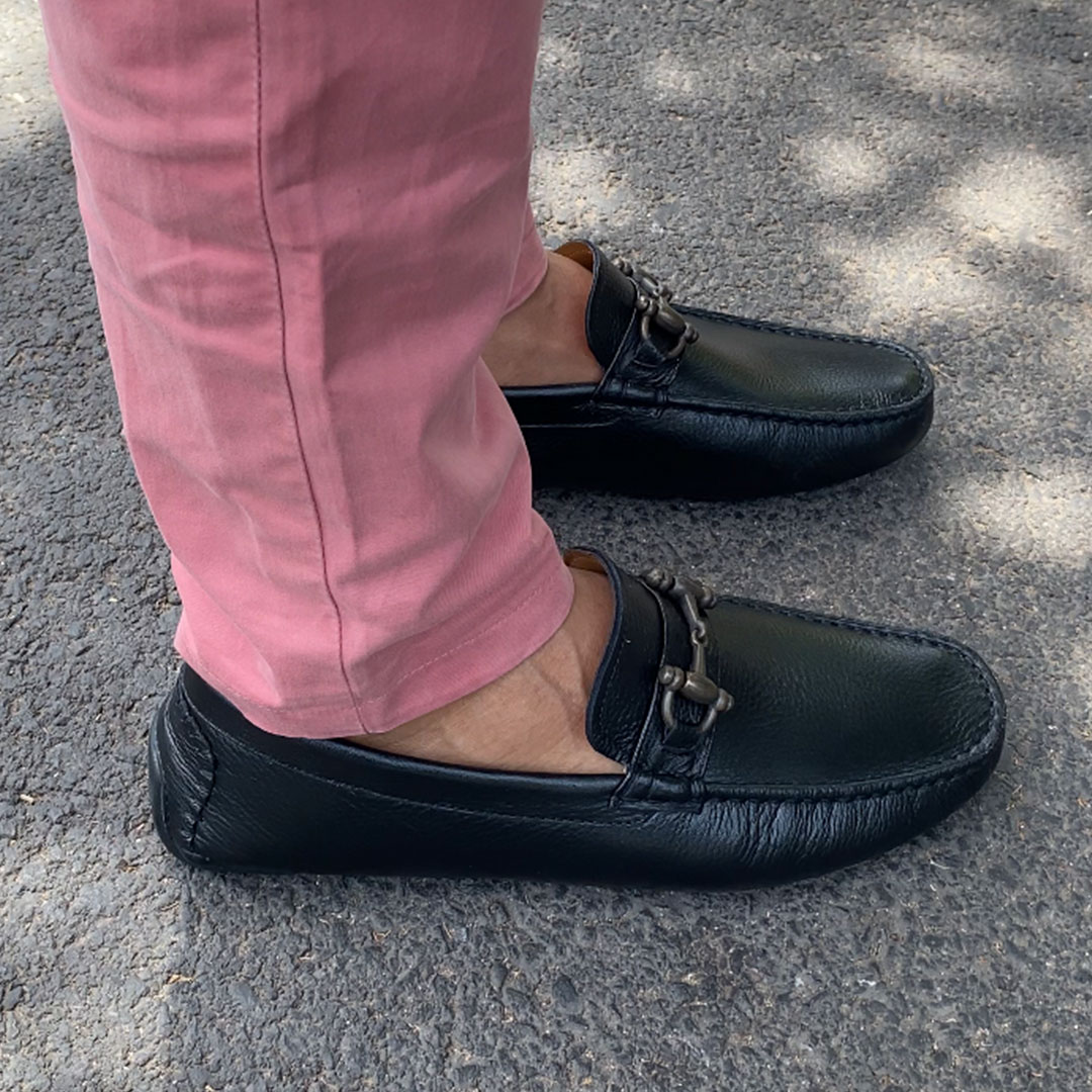 717 MS MOCASSIN CUIR BLEU