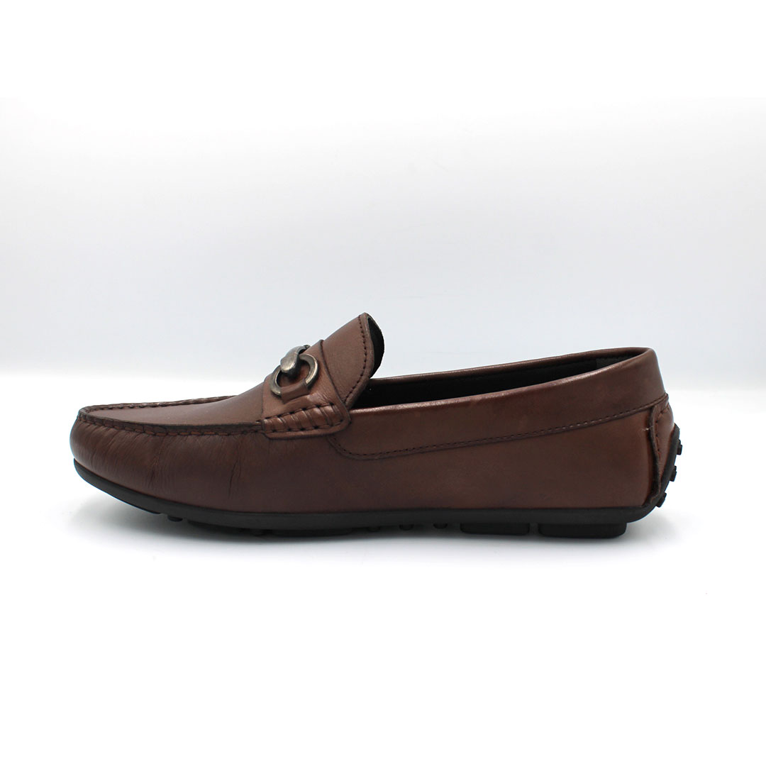 071 MG MOCASSIN CUIR MARRON
