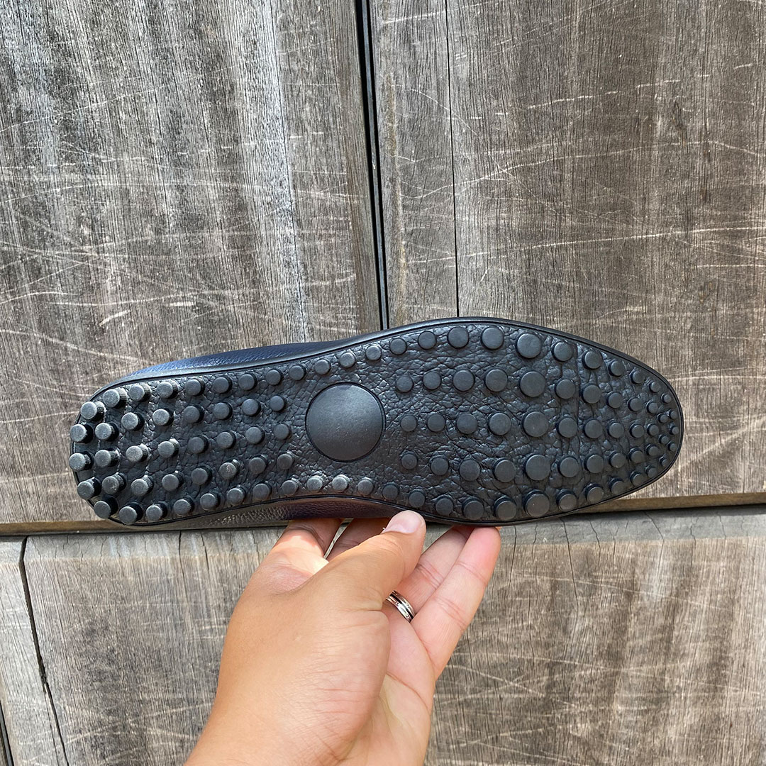 670 MS MOCASSIN CUIR BLEU