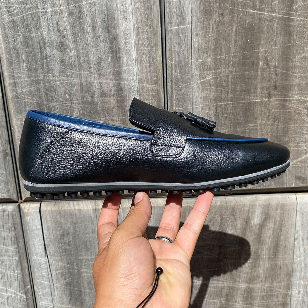 090 MDS MOCASSIN CUIR NOIR BL