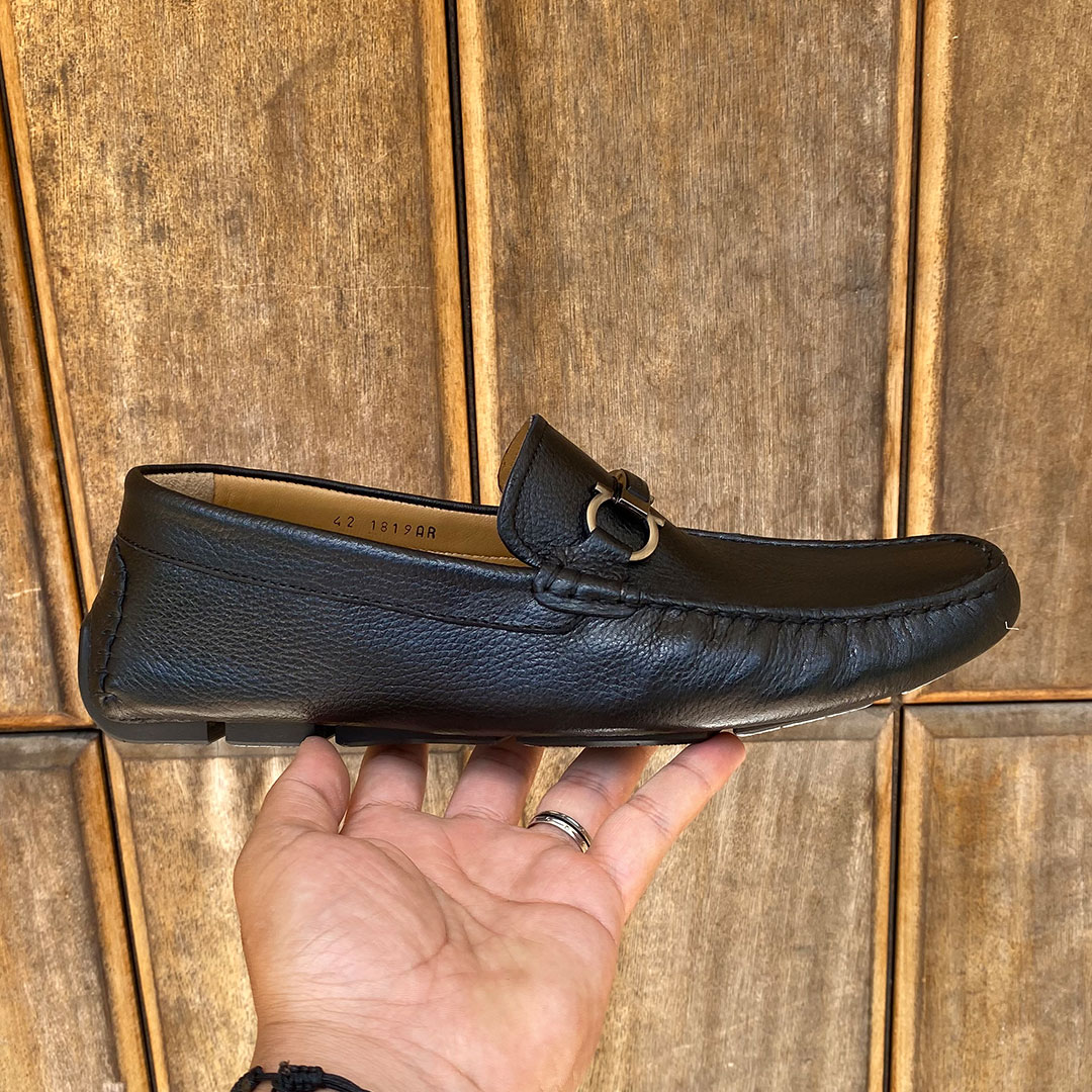 810 MS MOCASSIN CUIR NOIR