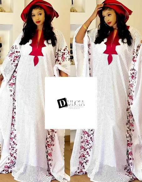 Boubou Sénégalais Élégant pour Femme - Artisanat Traditionnel