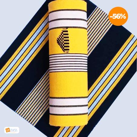 Faso Denfani de qualité marron mixé au jaune