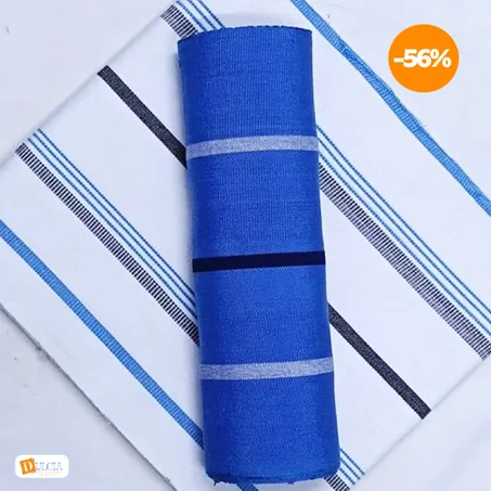 Faso Denfani de qualité couleur bleu blanc empagnés léger