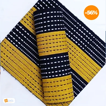 Faso Denfani de qualité couleur noire et orange empagnées