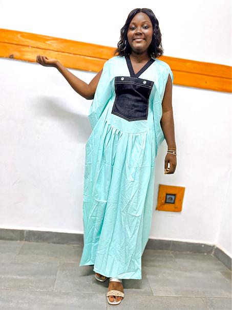 Boubou Sénégalais Élégant pour Femme - Artisanat Traditionnel