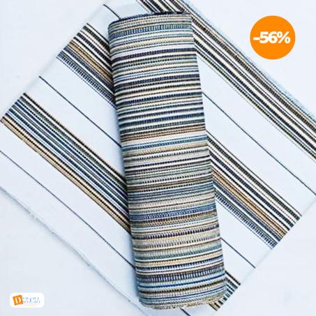 Faso Denfani de qualité couleur blanche bordée au noir légère