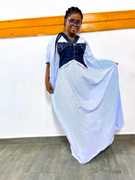 Boubou Sénégalais Élégant pour Femme - Artisanat Traditionnel