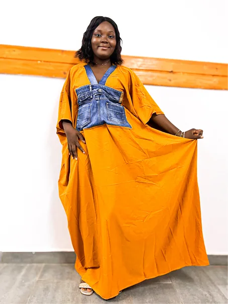 Boubou Sénégalais Élégant pour Femme - Artisanat Traditionnel