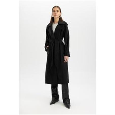 Defacto Trenchcoat Sans Capuche Coupe Classique Collection Spéciale - Noir