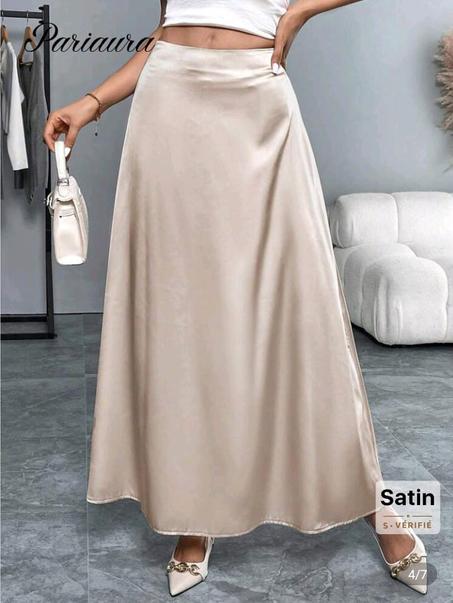 Jupe longue en satin