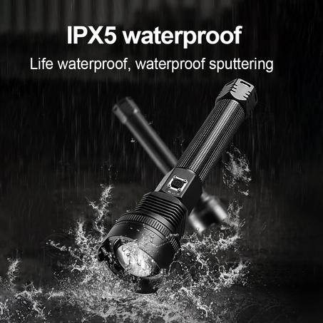 كشاف يد شديد إلإضائة-فولاذ ومتين-قابل لإعادة الشحن-7000شمعة+توصيل مجانى والدفع بعد الإستلام