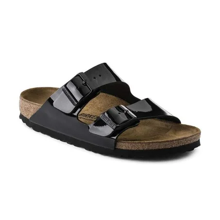 Birkenstock أريزونا بيركو فلور براءات اختراع أسود (N)