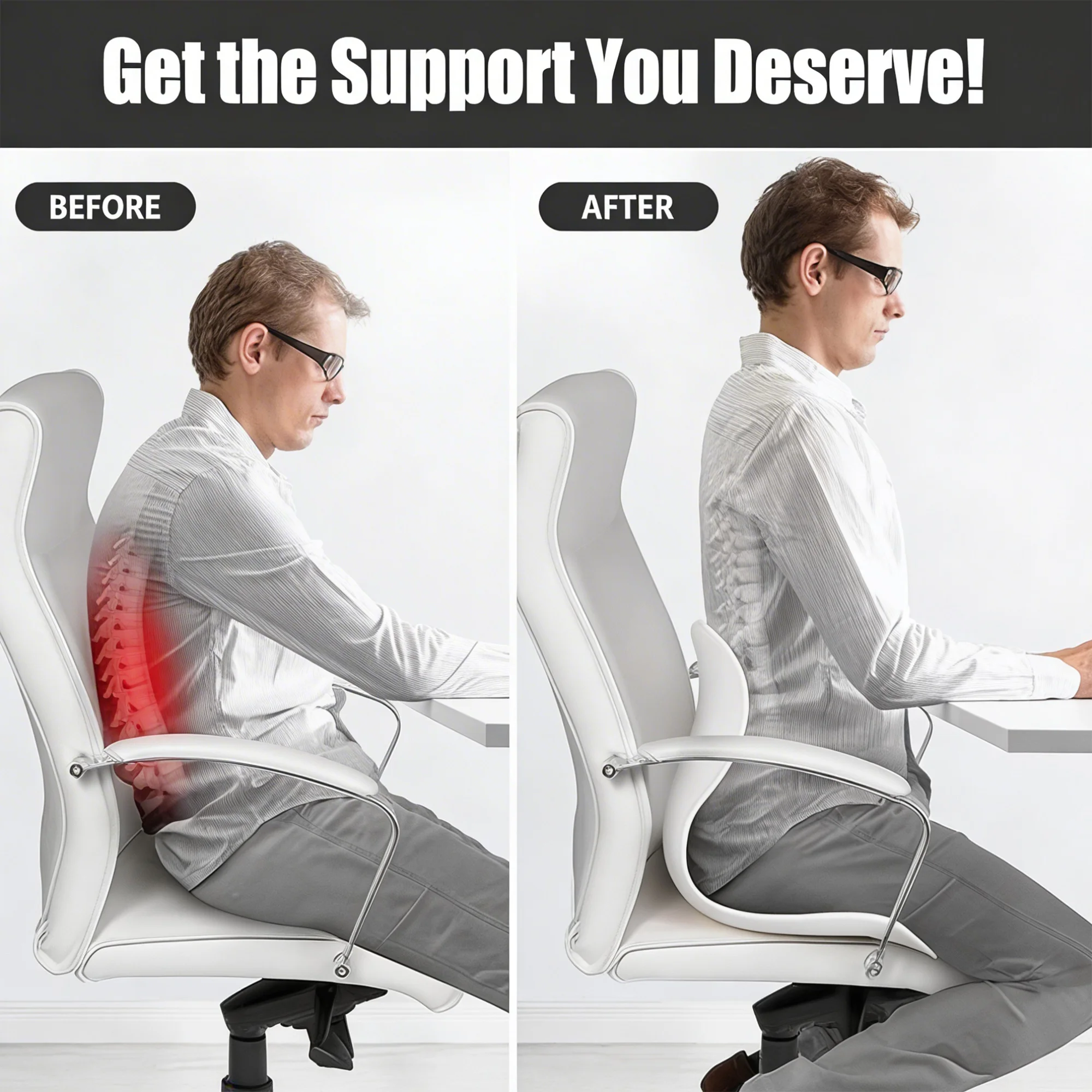 ⭐مسند ظهرمتنقل, لآلام فقرات الظهر