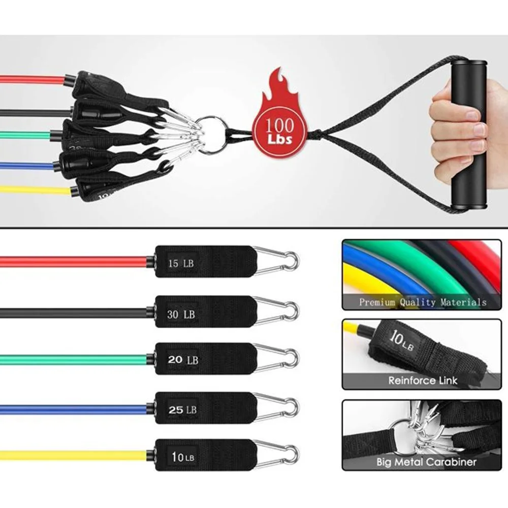 ⭐الأربطة المرنة للتمارين الرياضية بقوة من 4.5 كجم الى 13.6 كجم