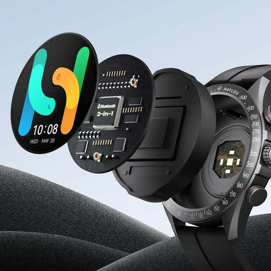 Haylou Montre intelligente Solar Pro – Bleu