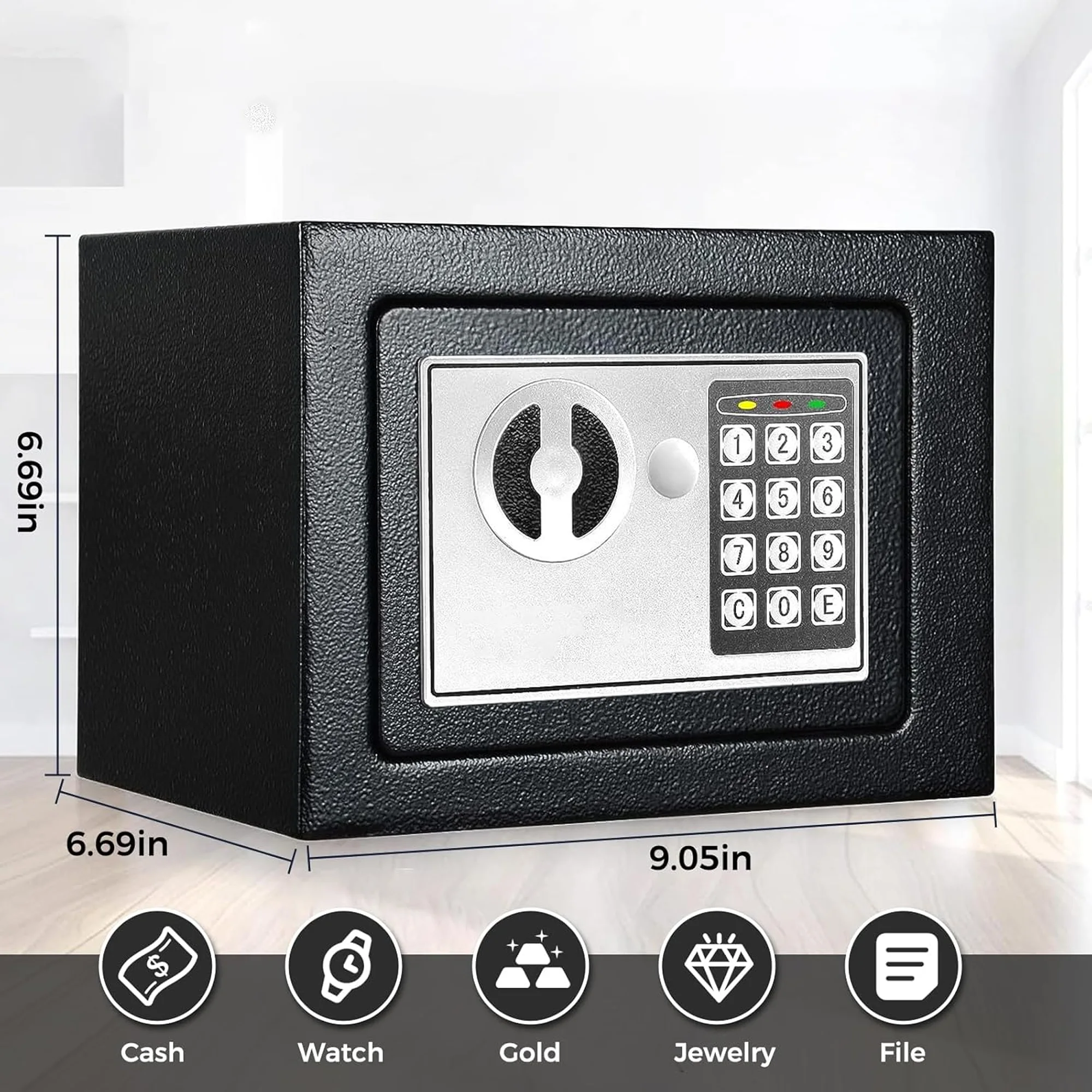 صندوق أمان إلكتروني معدني بضمان عام