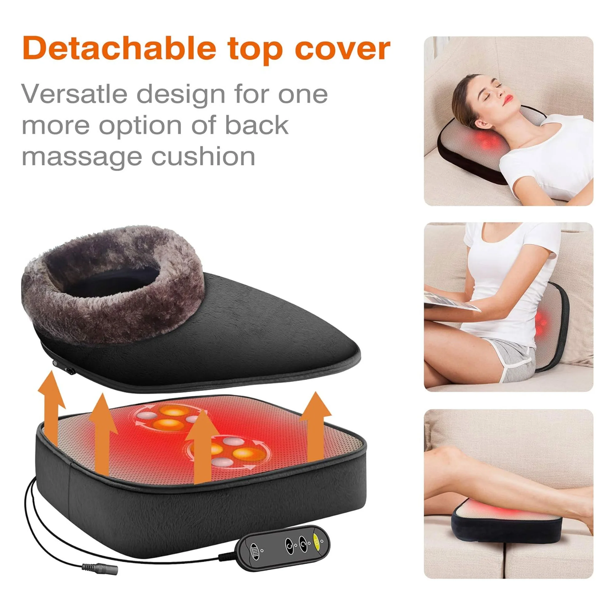 ⭐جهاز تدليك القدمين الكهربائي المخملي المزود بخاصية التسخين وبكرة تدليك اهتزازية - ضمان عام