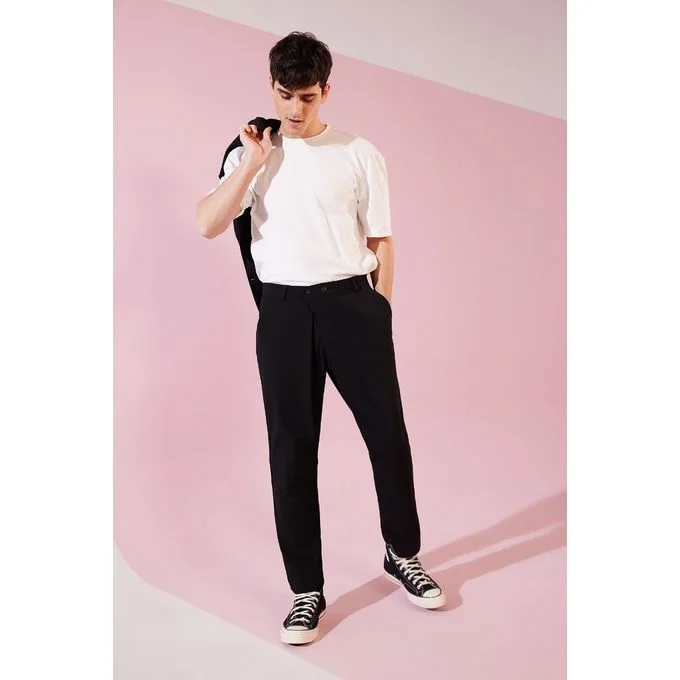 تيشيرت رجالي من ترينديول، قطن 100% - أبيض