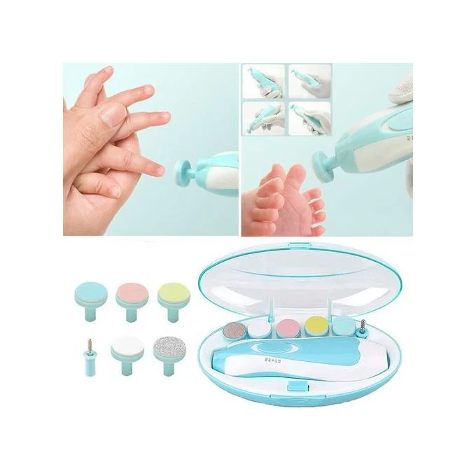 ⭐مبرد أظافر كهربائي للأطفال ، مجموعة مانيكير مع مقص أظافر ، العناية بأصابع القدمين ، آمن للرضع والأطفال الصغار