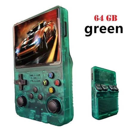جهاز ألعاب فيديو صغير بتصميم كلاسيكي R36S 20000، نظام ألعاب فيديو، محاكي ألعاب، جهاز ألعاب محمول، جهاز ألعاب أخضر R36s.