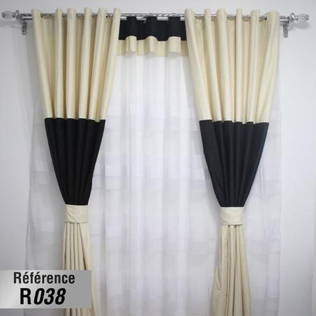 Rideau et Cache Rideau Tissu Chenille, Réf_R038