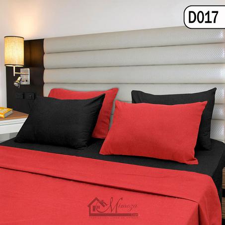 Draps 2 places Uni D017 Rouge noir
