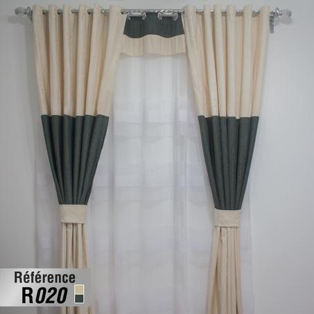 Rideau et Cache Rideau Tissu Chenille, Réf_R020