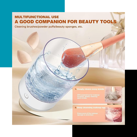 منظف فرش المكياج الكهربائي