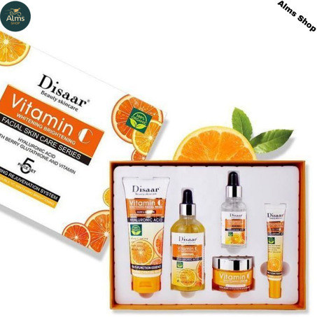 Disaar Pack soins visage à la vitamine C et acide hyaluronique, soins de la peau, éclaircissant, hydratant