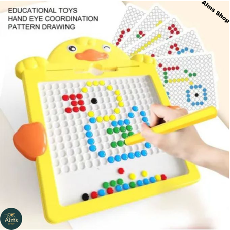 Tablette à dessin magnétique colorée avec stylo et cartes, jouet éducatif