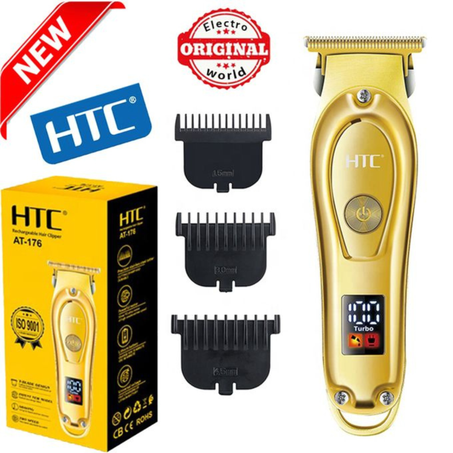 Htc AT-176 Tondeuse professionnel zéro rechargeable cheveux et barbe écran LED 743
