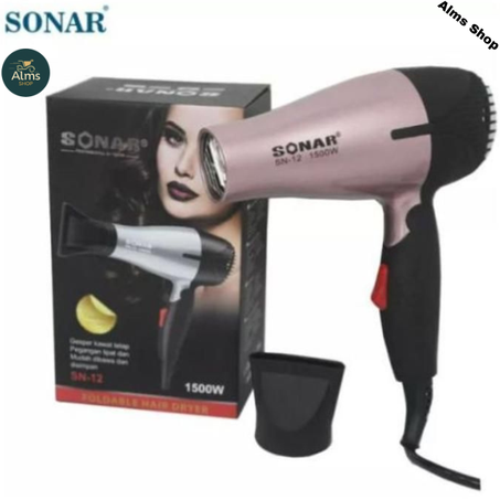 Sèche-cheveux pliable, séchoir à 2 forces de séchage multicolors