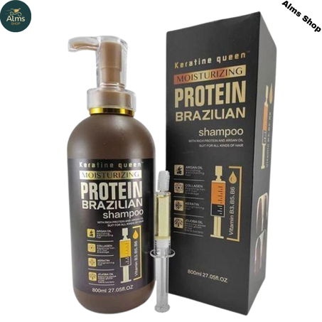 keratine queen Protein brazilian Shampoing sans sulfate ni paraben ni silicone 800ml