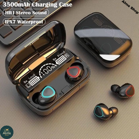 Écouteurs sans fil TWS bluetooth 5.1, oreillettes étanches, hi-fi stéréo multicolors