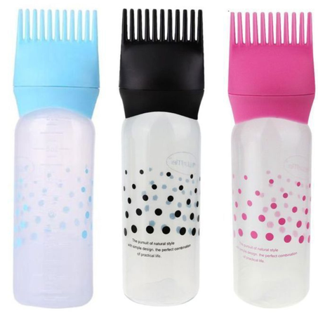 Bouteille de Shampoing Colorant pour Cheveux, Peigne à Huile, Brosse Applicateur, Outil de Coiffure