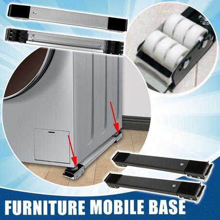 Support roulant extensible en alluminum pour Machine à laver, Congélateur et Refrigerateur