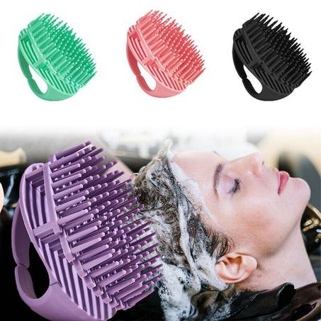 Brosse multifonction massage, exfoliation et soin du cuir chevelu idéale sous la douche pour cheveux sains multicolor