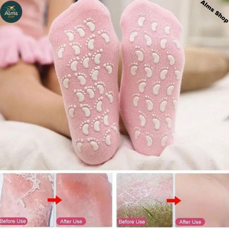 Chaussettes réutilisable en gel, chaussettes en silicone, hydratantes, exfoliantes, enlever peau morte, soin pieds secs MULTICOLORS