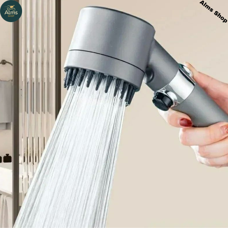 Pomme de douche haute pression avec filtre, douchette à 3 modes, brosse massage