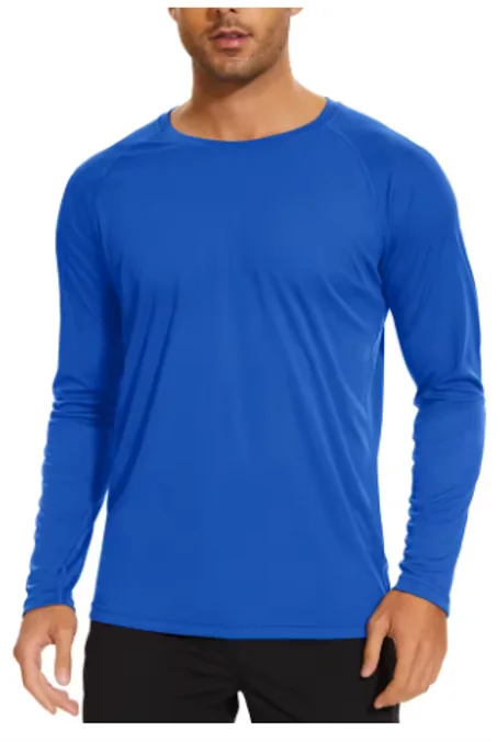 تيشيرتات TACVASEN للرجال للحماية من الشمس، صيفية بعامل حماية من الأشعة فوق البنفسجية 50+، بأكمام طويلة، سريعة الجفاف، تيشيرتات رياضية مقاومة للأشعة فوق البنفسجية، قابلة للتهوية