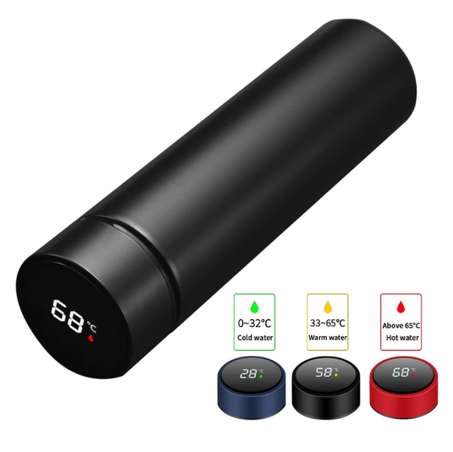 ترمس ذكي من الفولاذ المقاوم للصدأ مع شاشة عرض درجة الحرارة