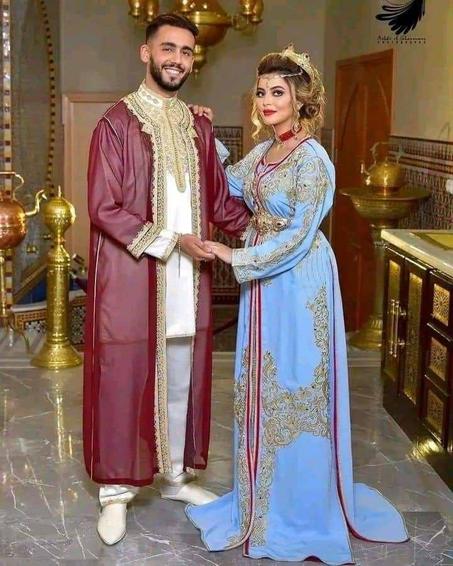 قفطان الطرز الشعرة الحرة