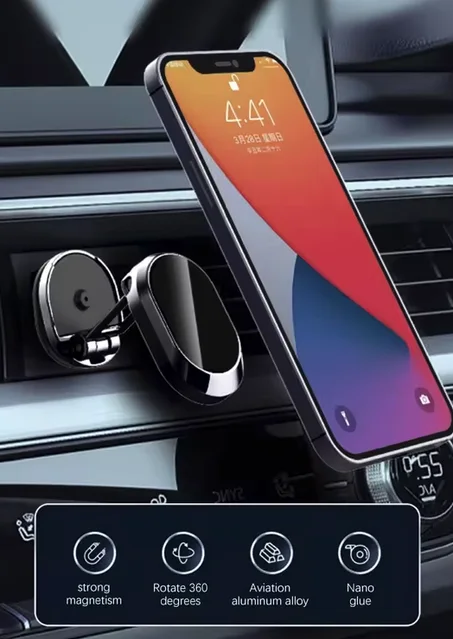 حامل هاتف مغناطيسي قابل للطي ويدور 360°