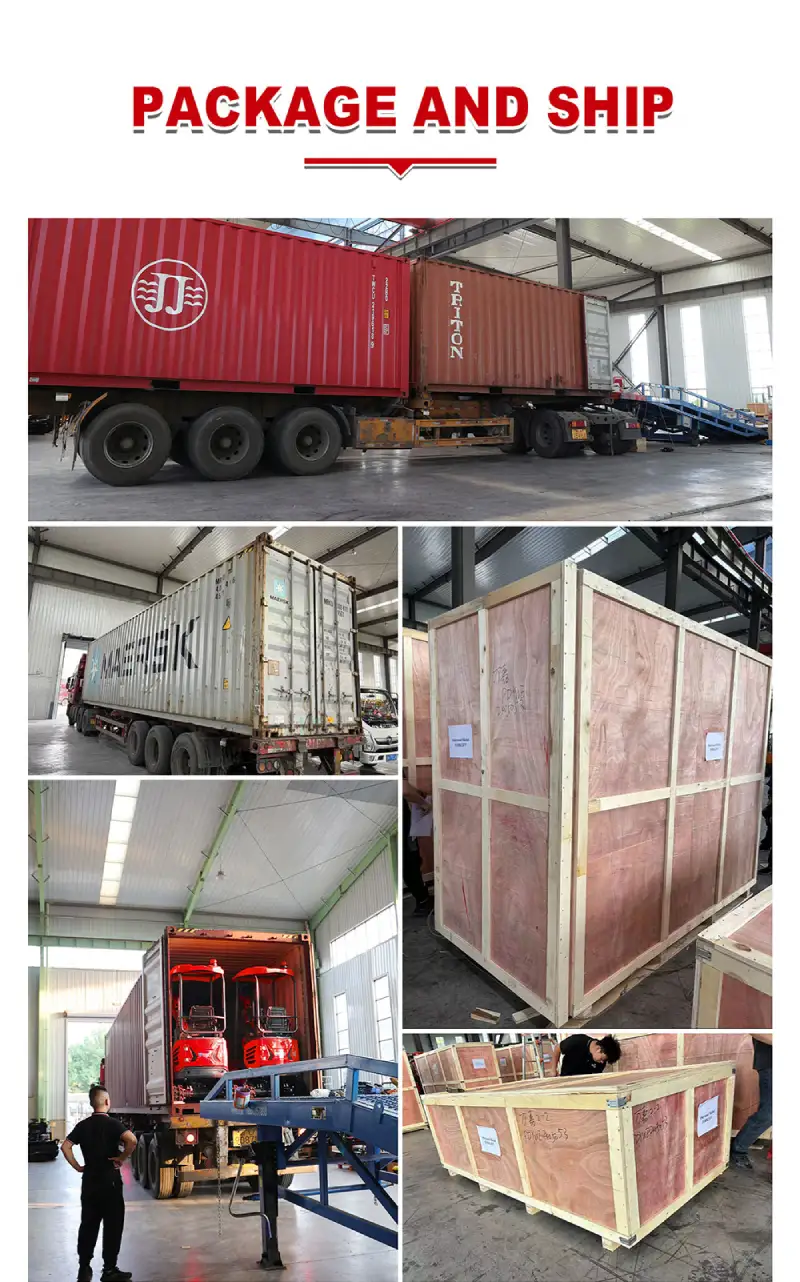 mini excavator huayee package shipping