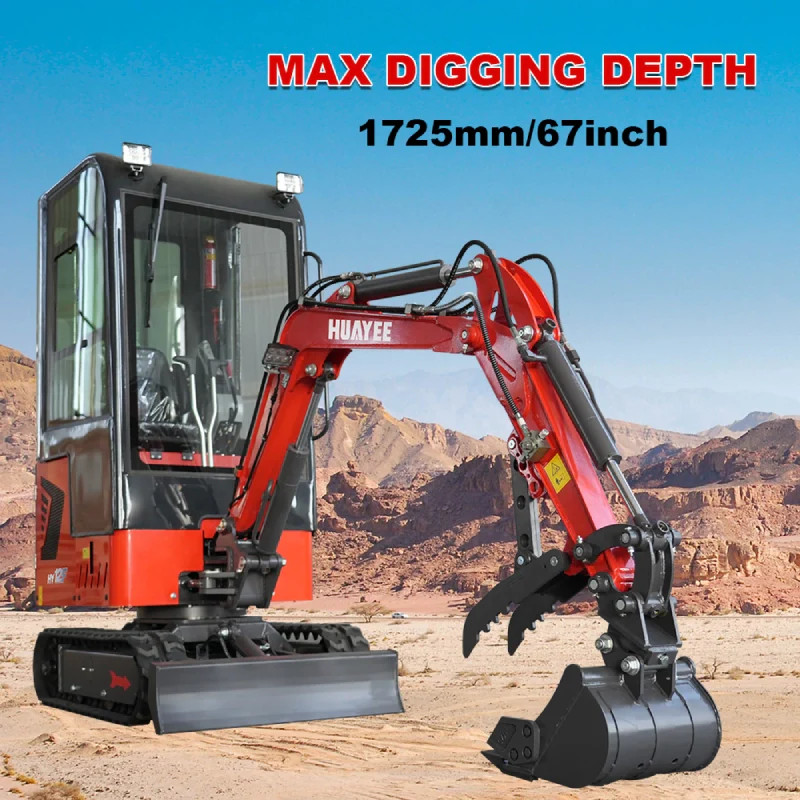 1 ton mini excavator huayee hy12f operating performance