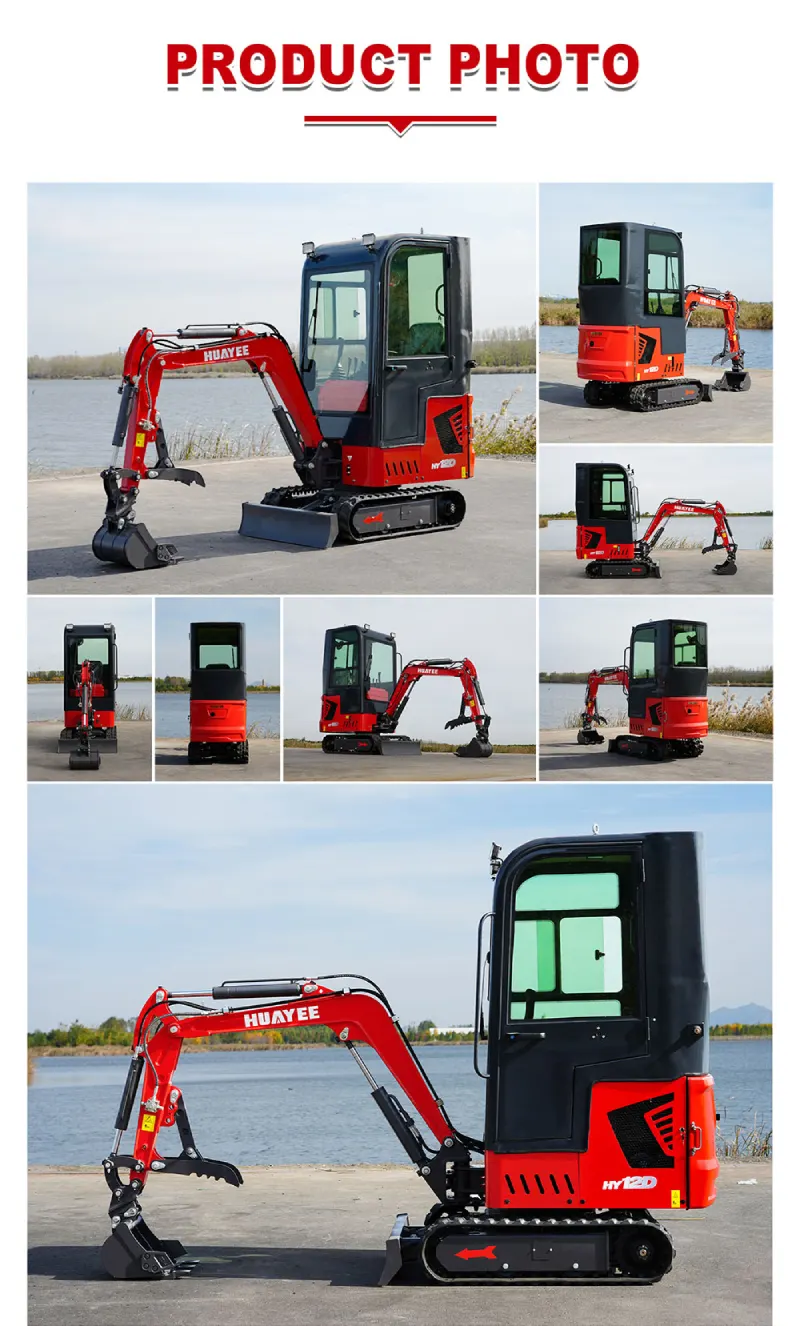 mini excavator huayee hy12d detail display