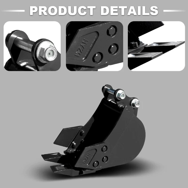 mini excavator toothed bucket detail