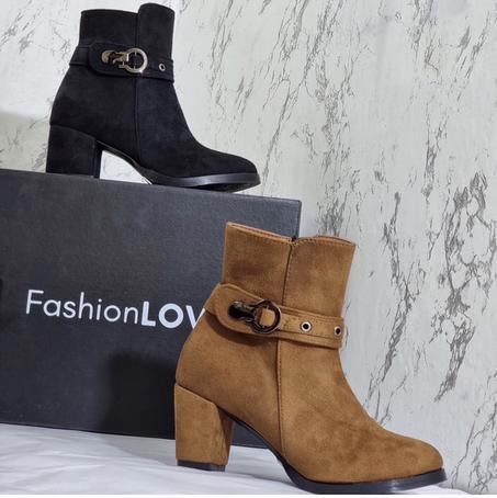 Bottines à talons – Tabac & Noir - Nouvelle collection 2023